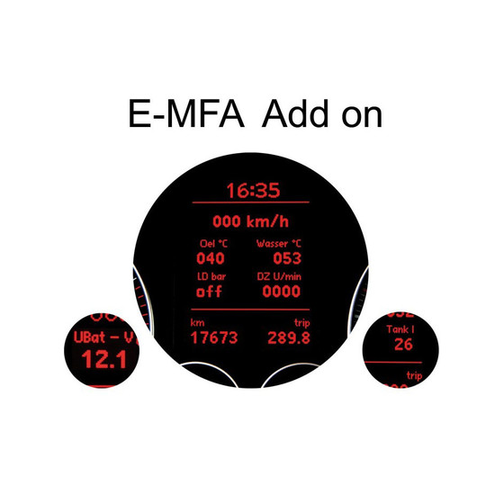 E-MFA Anzeige von Ladedruck, ltemperatur uvm. im Tacho